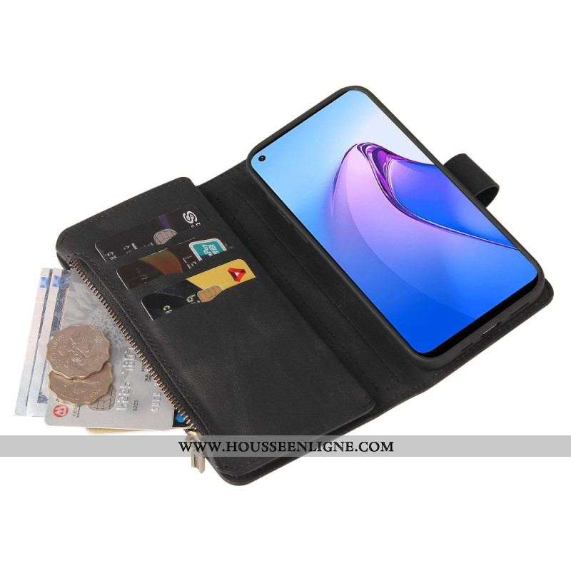 Housse Oppo Reno 8 Multi-Fonctions Porte-Cartes