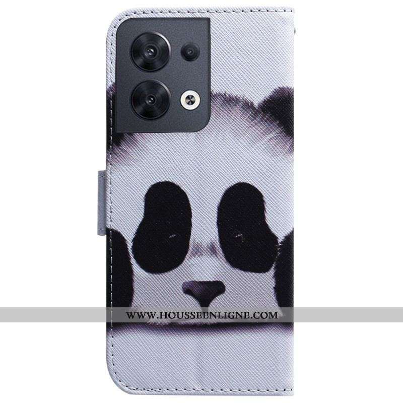 Housse Oppo Reno 8 Panda avec Lanière