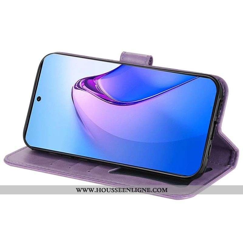 Housse Oppo Reno 8 Pro Florale à Lanière