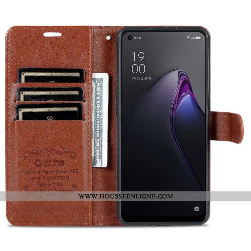 Housse Oppo Reno 8 Pro Simili Cuir AZNS