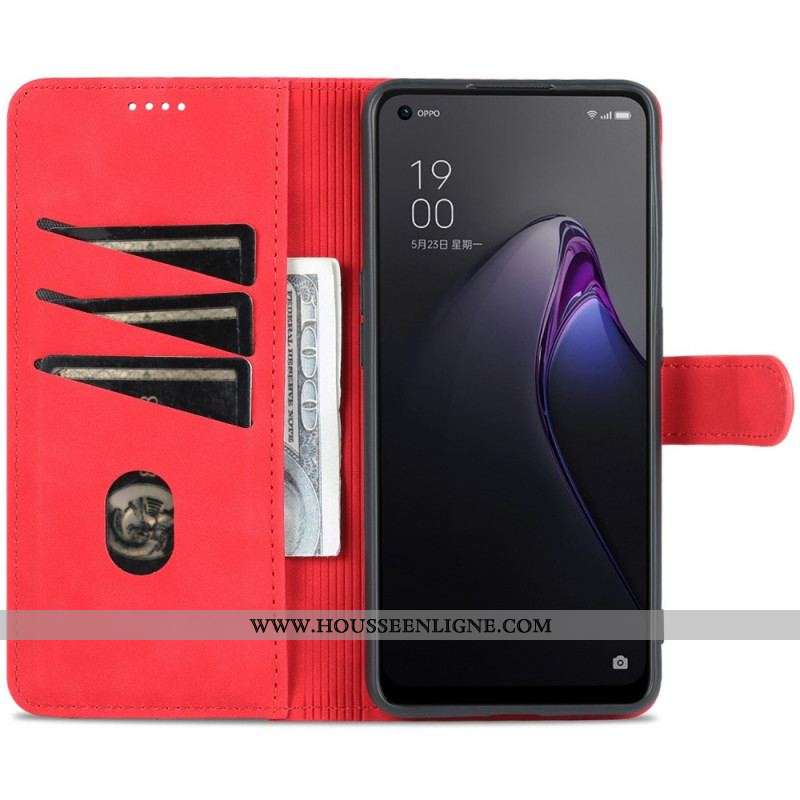 Housse Oppo Reno 8 Pro Style Cuir AZNS