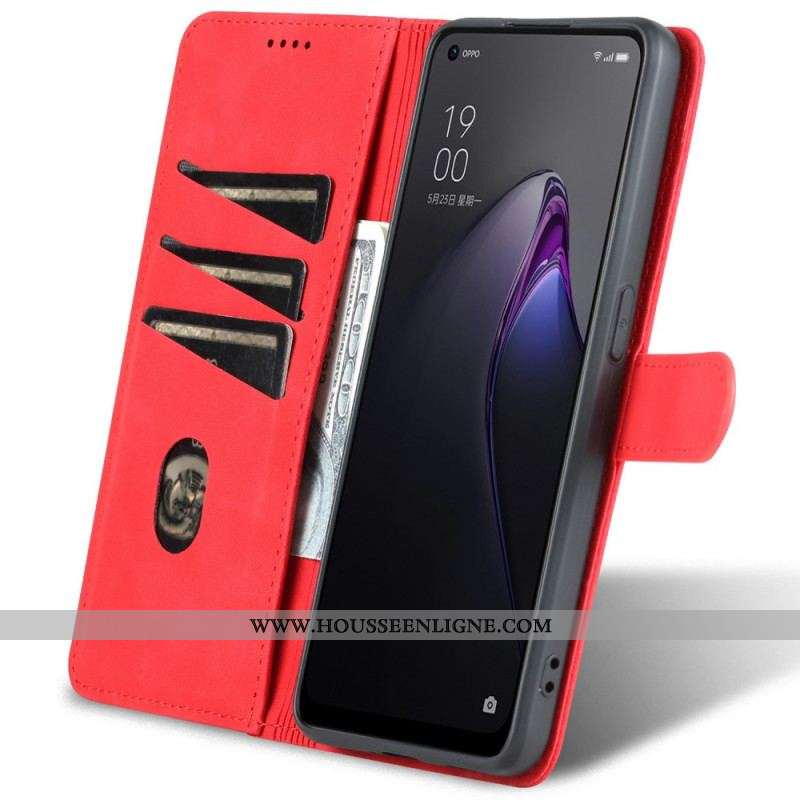 Housse Oppo Reno 8 Pro Style Cuir AZNS