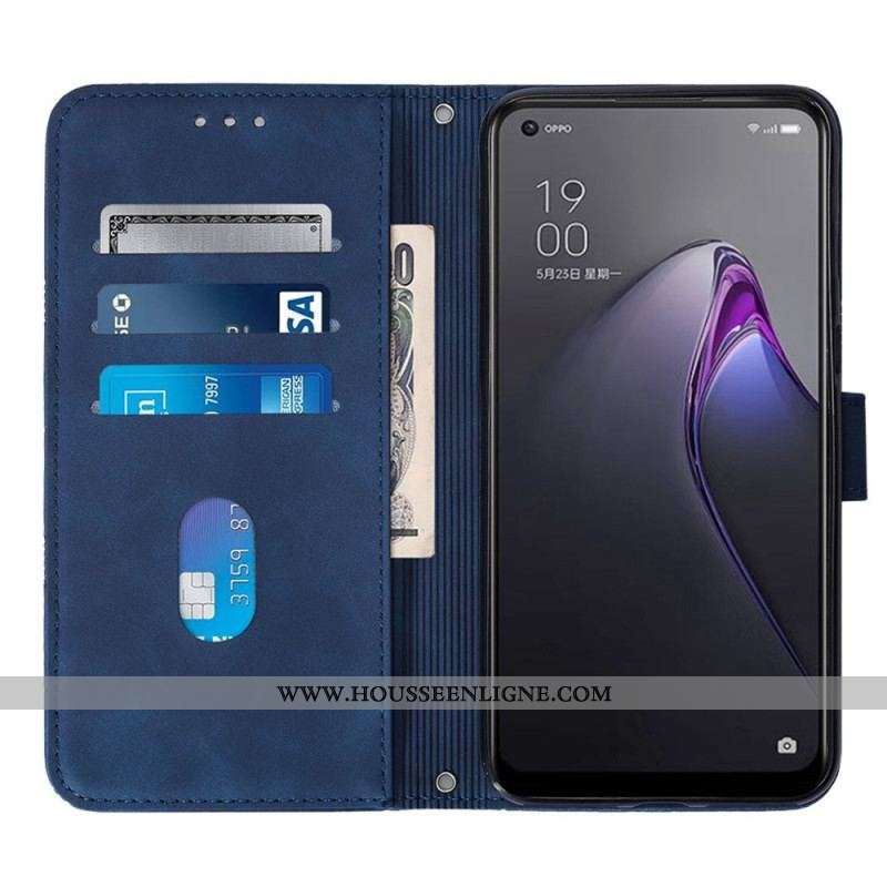 Housse Oppo Reno 8 Pro Triangles avec Bandoulière