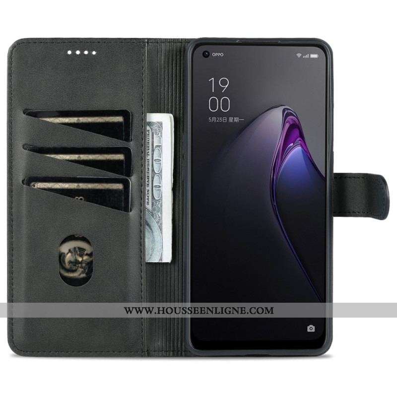 Housse Oppo Reno 8 Style Cuir AZNS