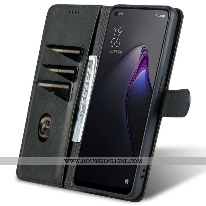 Housse Oppo Reno 8 Style Cuir AZNS