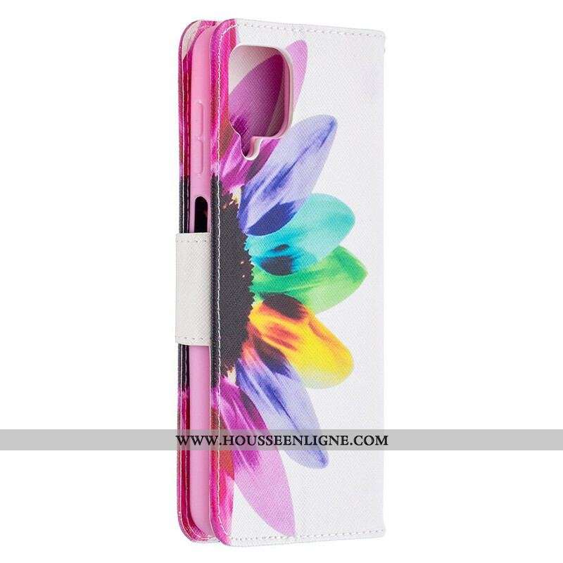 Housse Samsung Galaxy A12 / M12 Fleur Aquarelle