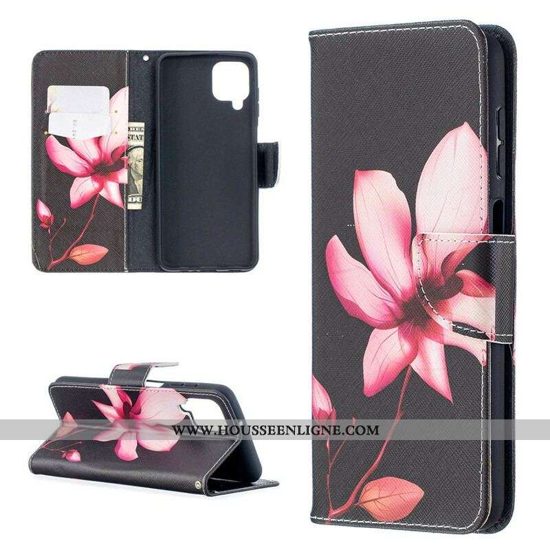 Housse Samsung Galaxy A12 / M12 Fleur Rose