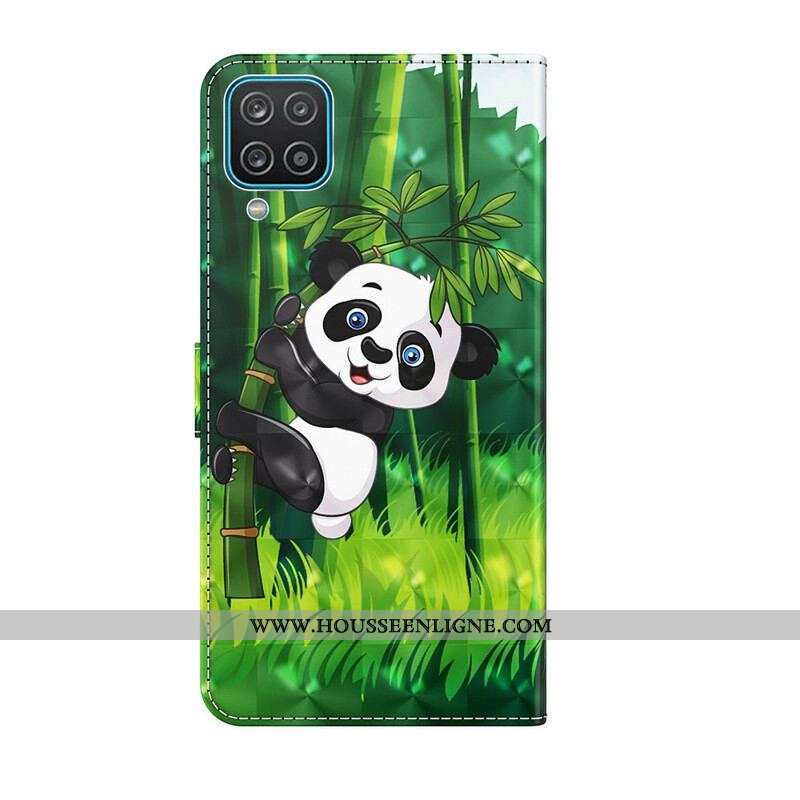 Housse Samsung Galaxy A12 / M12 Panda et Bambou