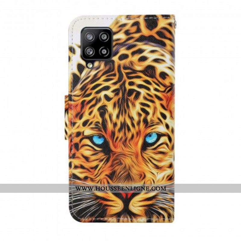 Housse Samsung Galaxy A12 / M12 Tigre avec Lanière