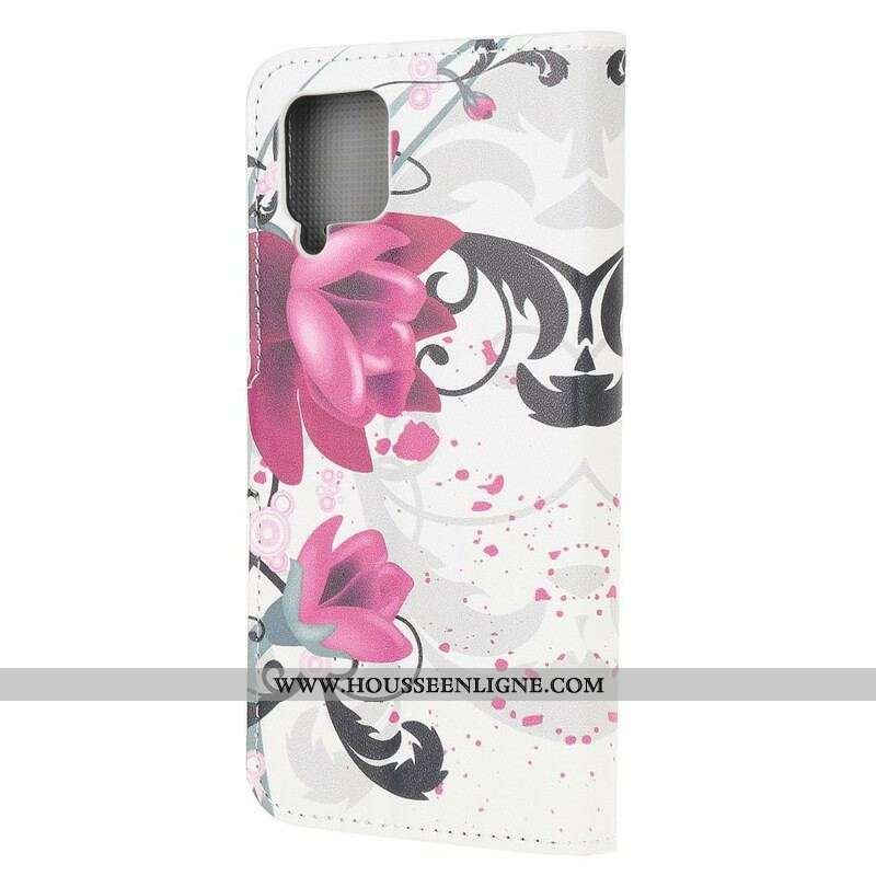 Housse Samsung Galaxy A12 / M12 Tropical Flowers