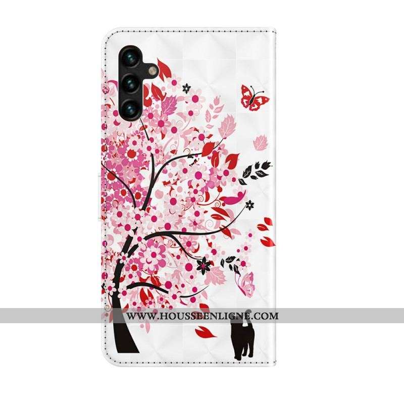 Housse Samsung Galaxy A13 5G / A04s Arbre Rose