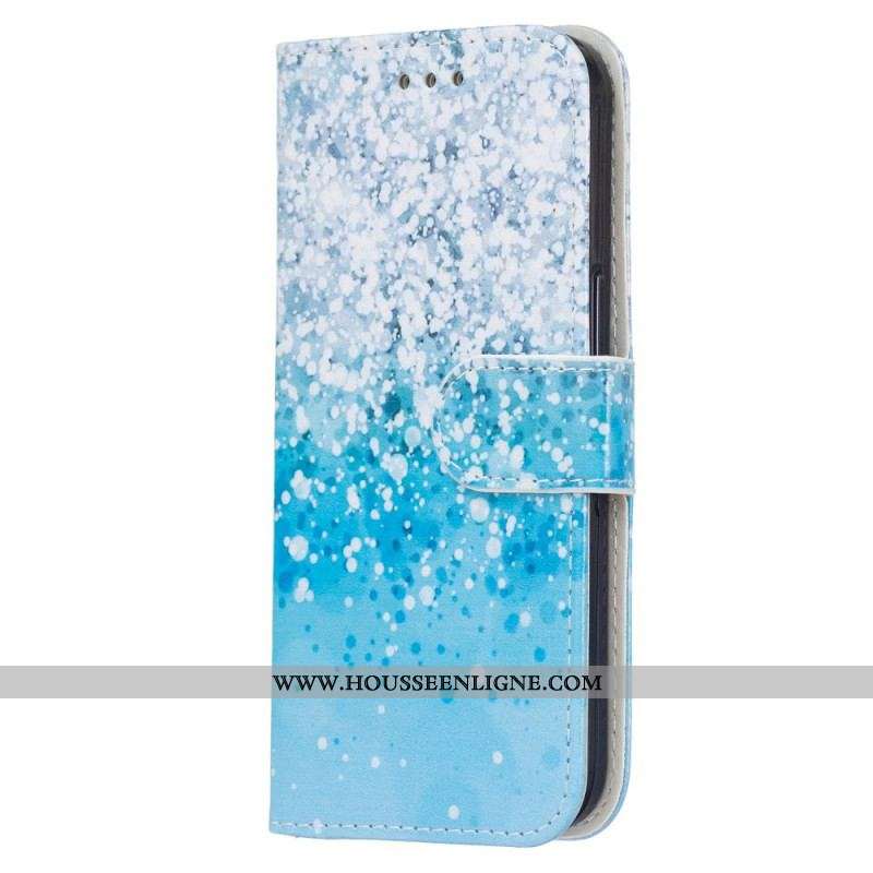 Housse Samsung Galaxy A13 5G / A04s Dégradé Paillettes Bleues