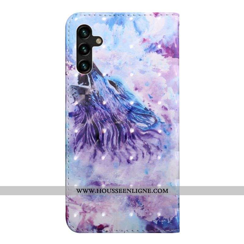 Housse Samsung Galaxy A13 5G / A04s Loup Aquarelle