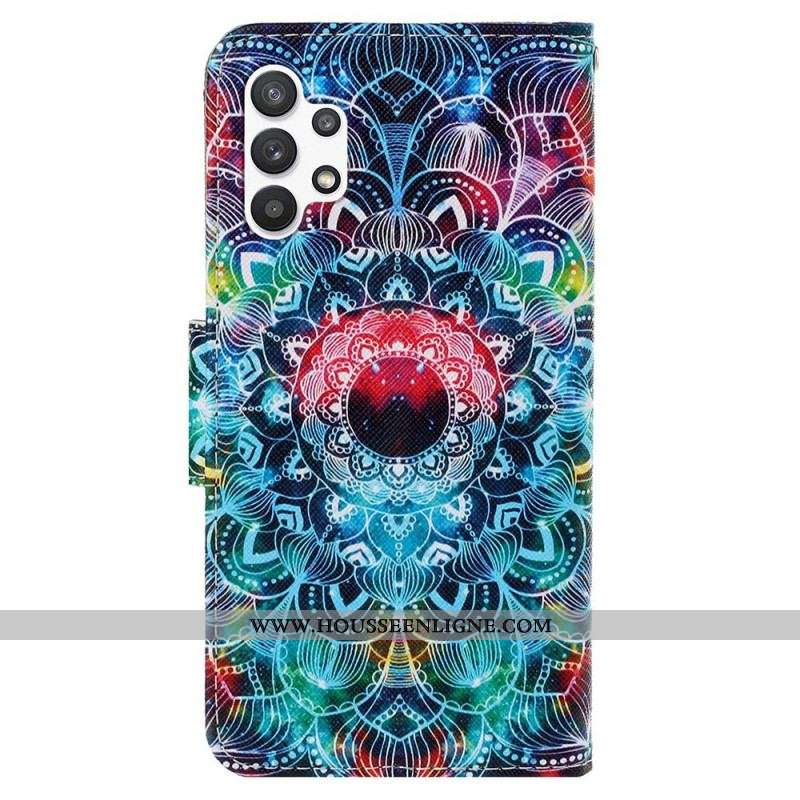 Housse Samsung Galaxy A13 Flashy Mandala à Lanière