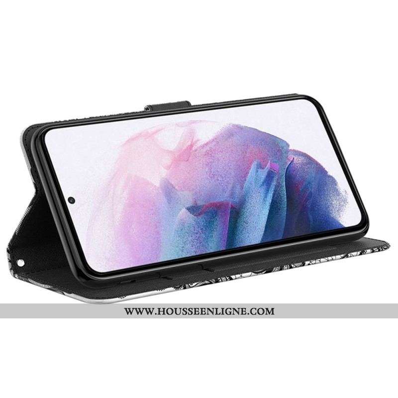 Housse Samsung Galaxy A14 5G / A14 Dentelle à Lanière