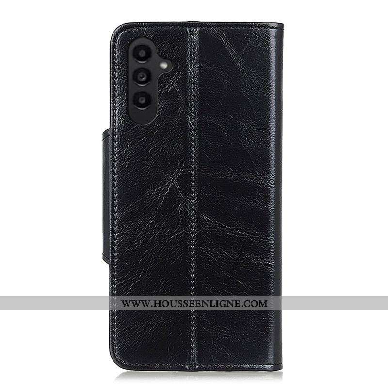 Housse Samsung Galaxy A14 5G / A14 Simili Cuir Verni avec Bouton