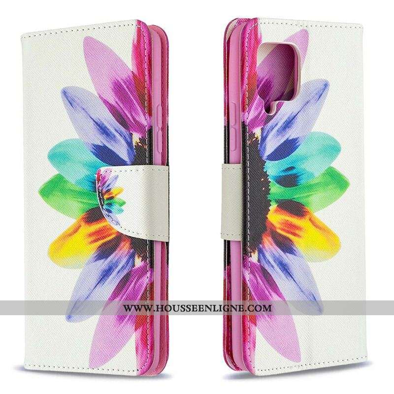 Housse Samsung Galaxy A42 5G Fleur Aquarelle