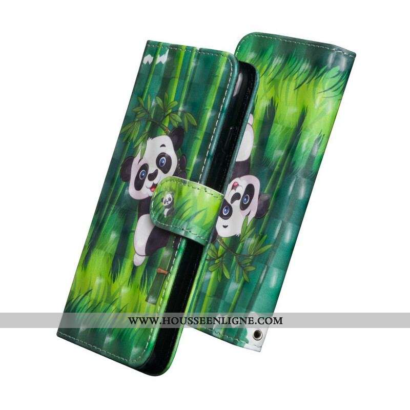 Housse Samsung Galaxy A42 5G Panda et Bambou