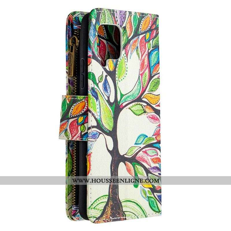 Housse Samsung Galaxy A42 5G Poche Zippée Arbre