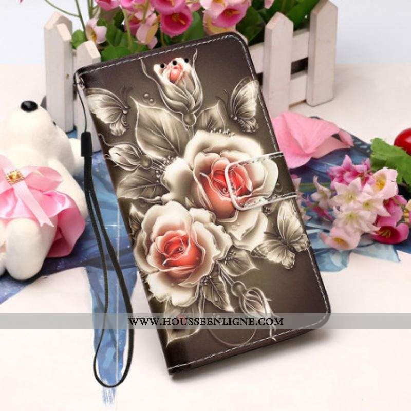 Housse Samsung Galaxy A52 4G / A52 5G / A52s 5G Roses Dorées