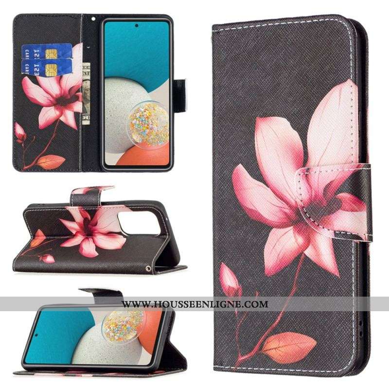 Housse Samsung Galaxy A53 5G Fleur Rose