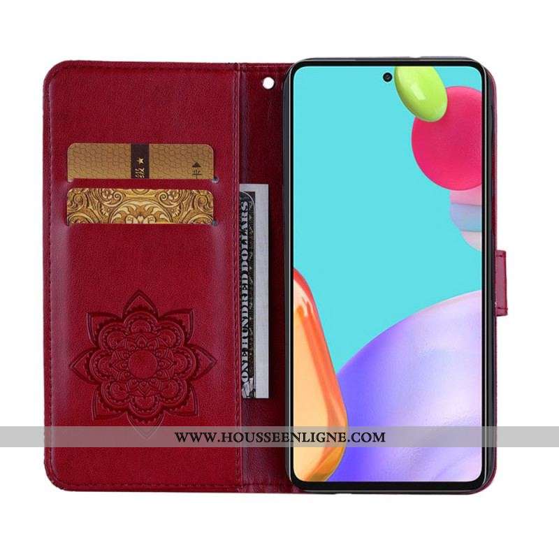 Housse Samsung Galaxy A53 5G Hibou Mandala et Breloque