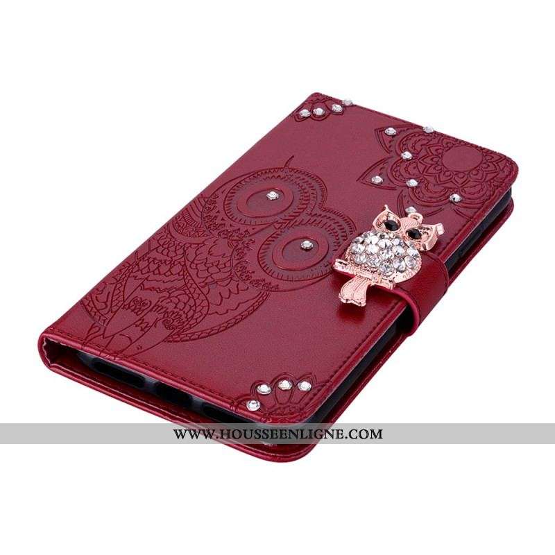 Housse Samsung Galaxy A53 5G Hibou Mandala et Breloque