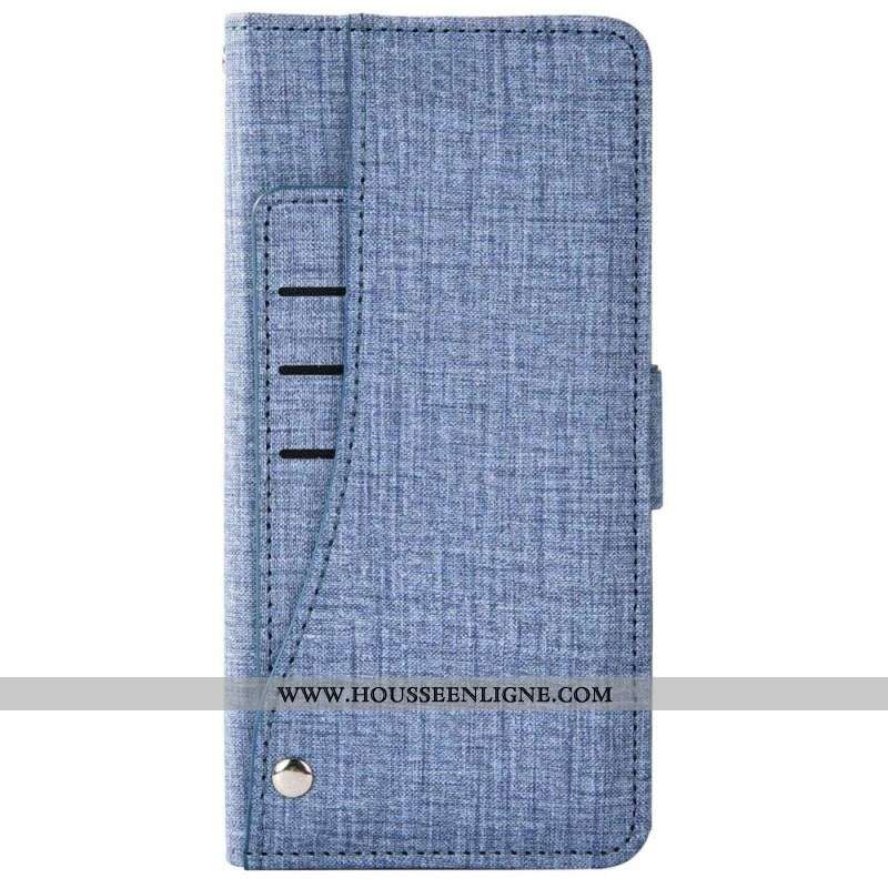 Housse Samsung Galaxy A53 5G Jeans avec Porte-Cartes Rotatif