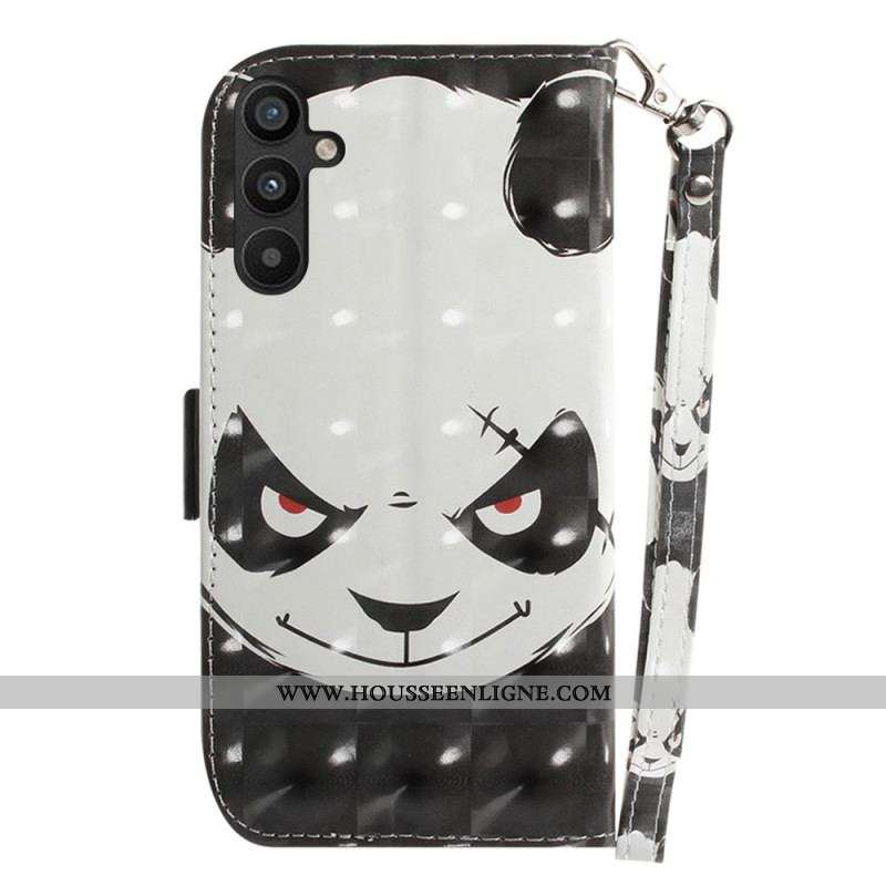 Housse Samsung Galaxy A54 5G Angry Panda à Lanière