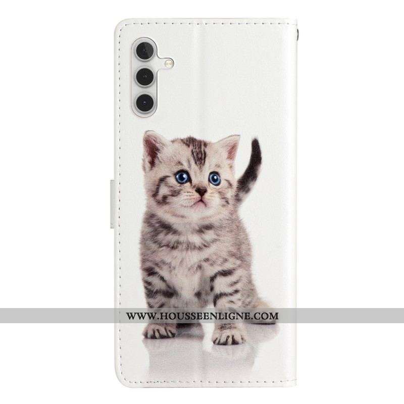 Housse Samsung Galaxy A54 5G Joli Chaton à Lanière