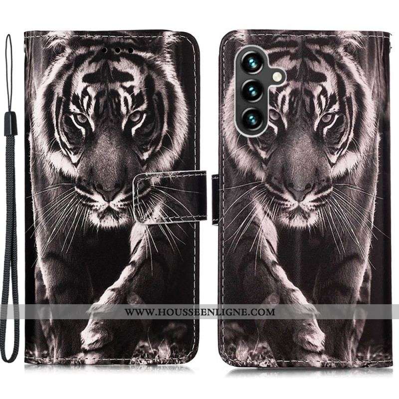 Housse Samsung Galaxy A54 5G Le Tigre à Lanière