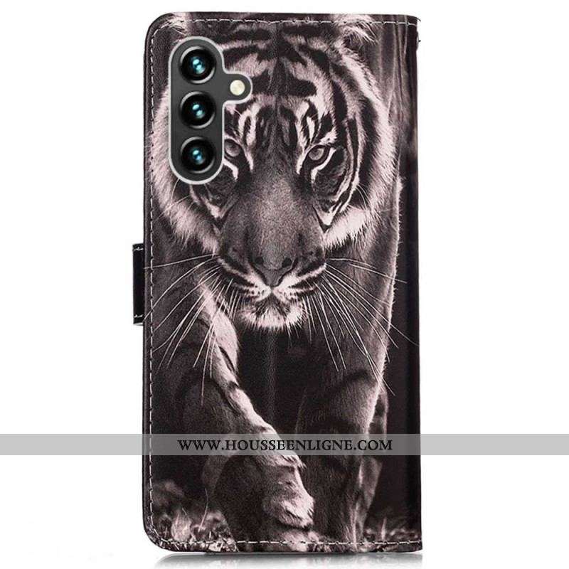 Housse Samsung Galaxy A54 5G Le Tigre à Lanière