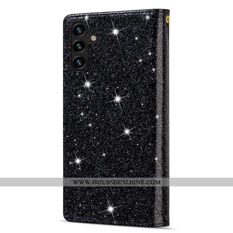 Housse Samsung Galaxy A54 5G Paillettes Portefeuille