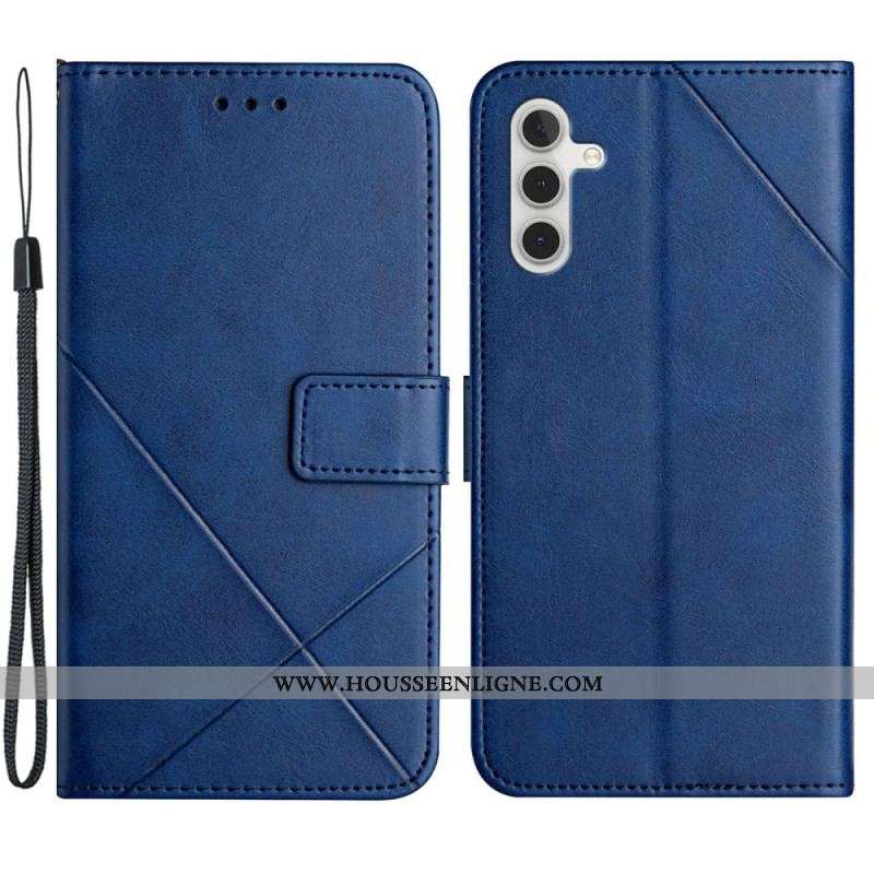 Housse Samsung Galaxy A54 5G Style Cuir Lignes