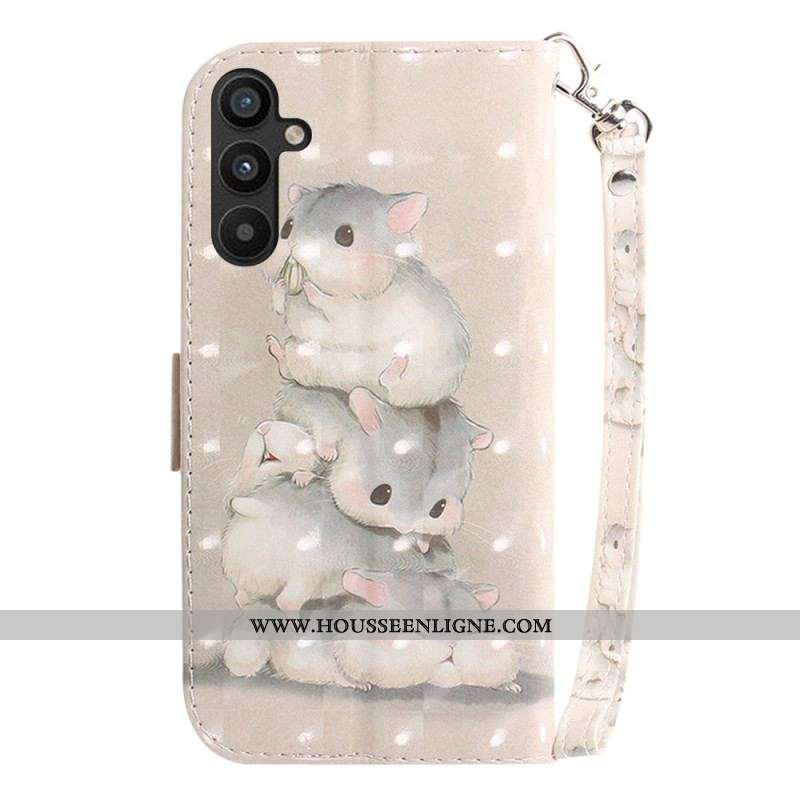 Housse Samsung Galaxy A54 5G Tas de Hamsters à Lanière