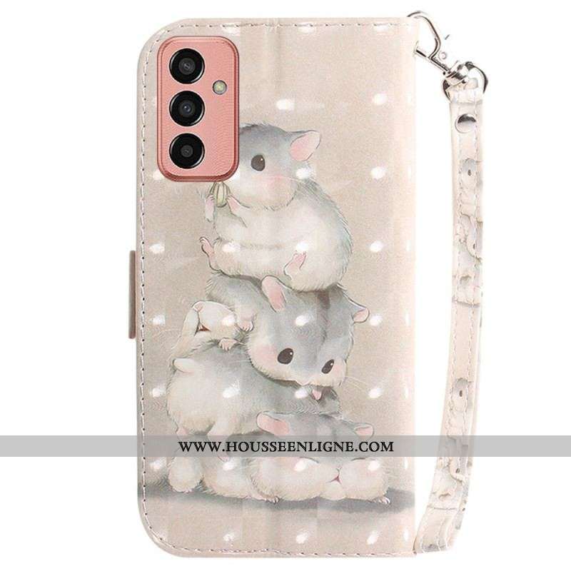 Housse Samsung Galaxy M13 Hamsters avec Lanière