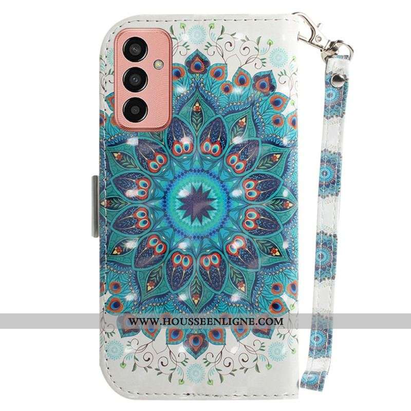 Housse Samsung Galaxy M13 Mandala avec Lanière