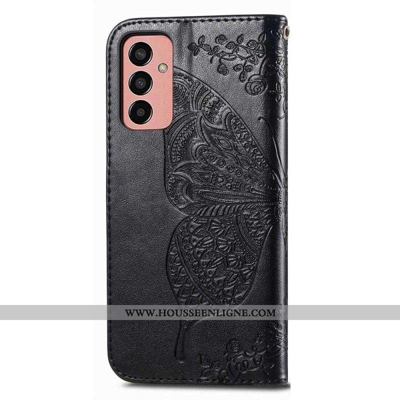 Housse Samsung Galaxy M13 Papillon Baroque