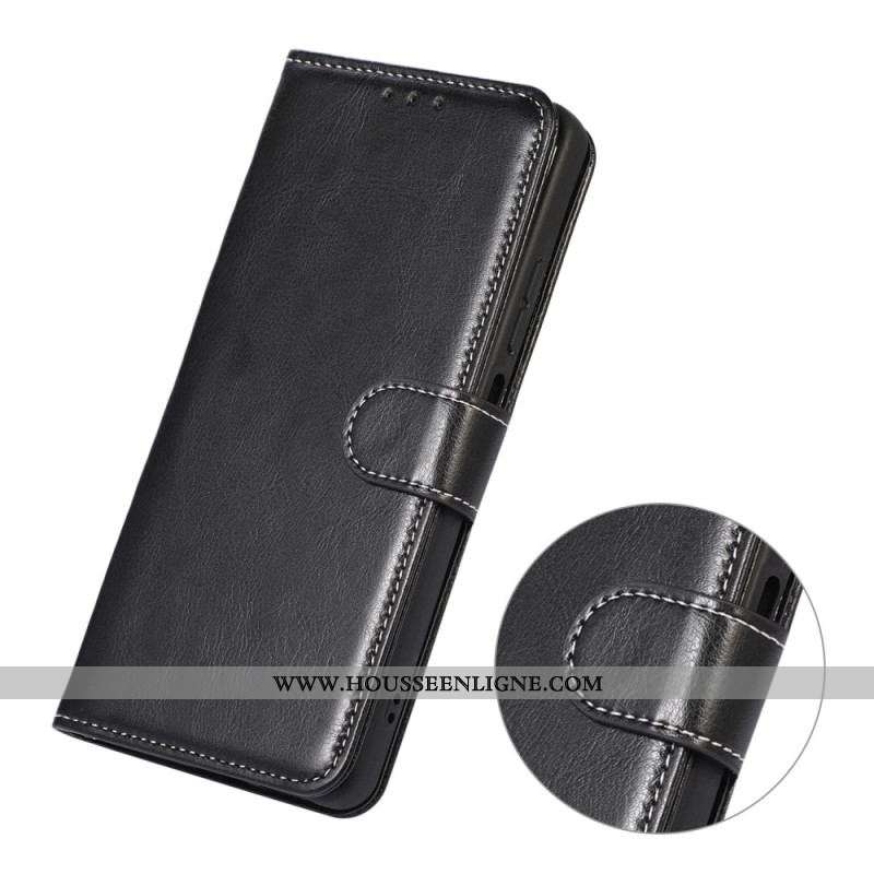 Housse Samsung Galaxy M13 Style Cuir et Coutures