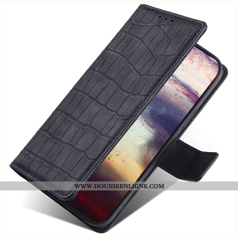 Housse Samsung Galaxy M13 Style Peau de Crocodile