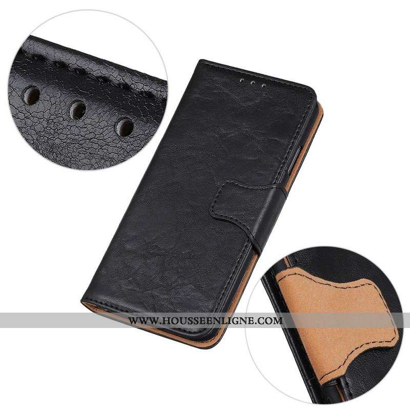 Housse Samsung Galaxy M23 5G Cuir Fendu Fermoir Réversible