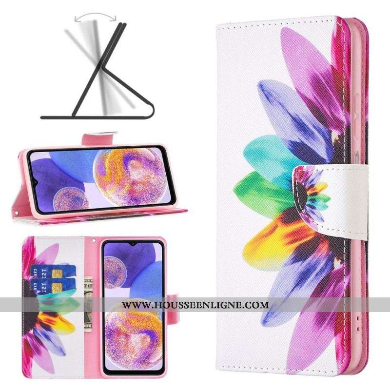 Housse Samsung Galaxy M23 5G Fleur Aquarelle