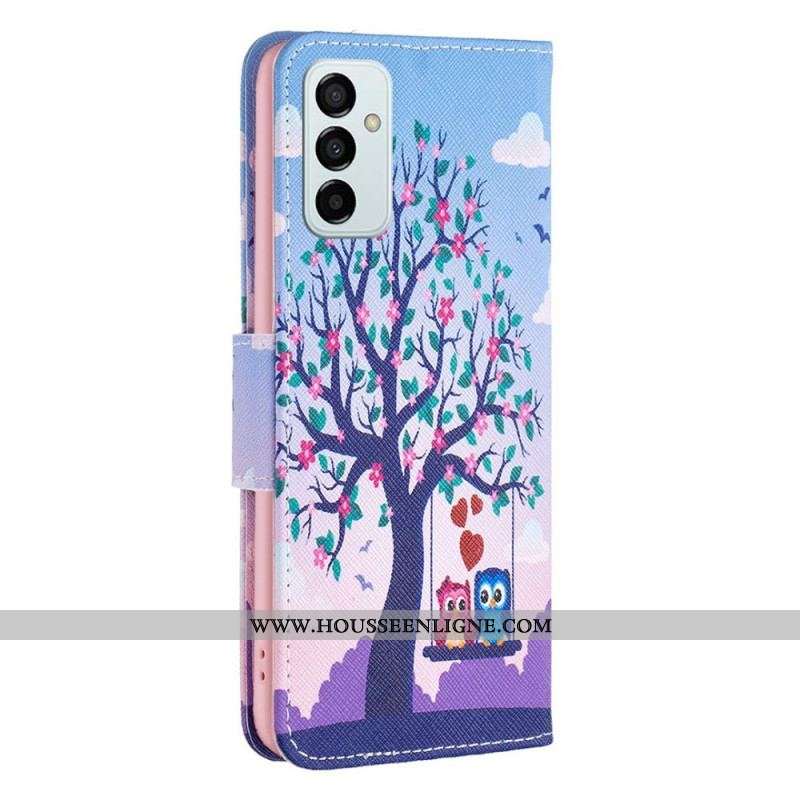 Housse Samsung Galaxy M23 5G Hiboux sur la Balançoire