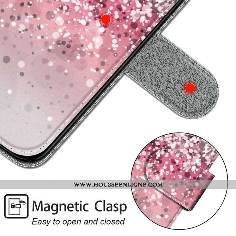 Housse Samsung Galaxy M23 5G Paillettes avec Lanière