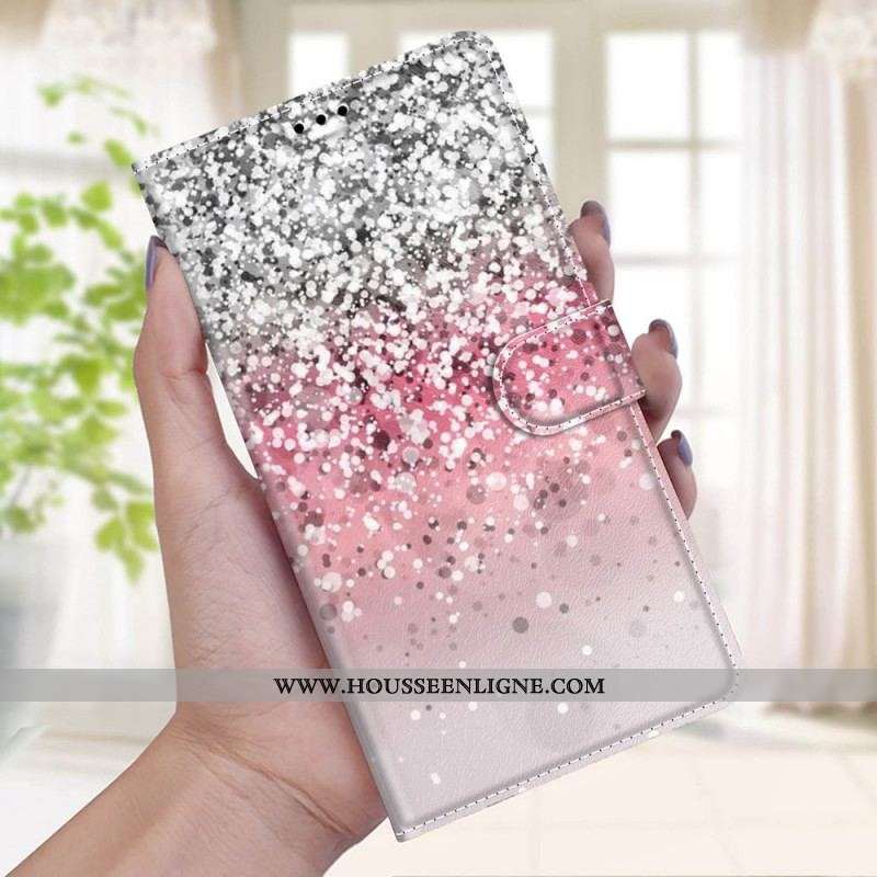 Housse Samsung Galaxy M23 5G Paillettes avec Lanière