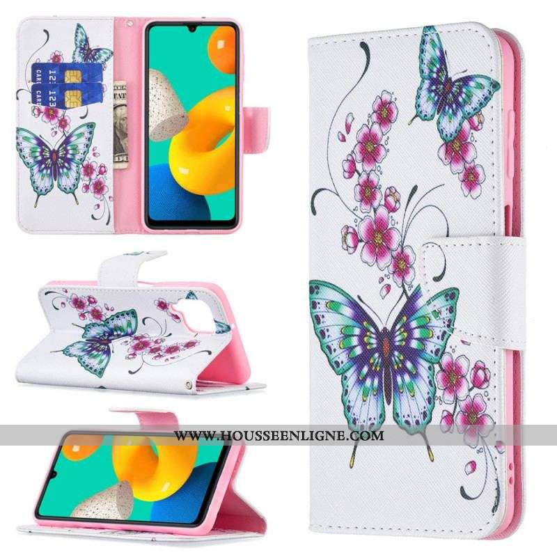 Housse Samsung Galaxy M32 Papillons Rois