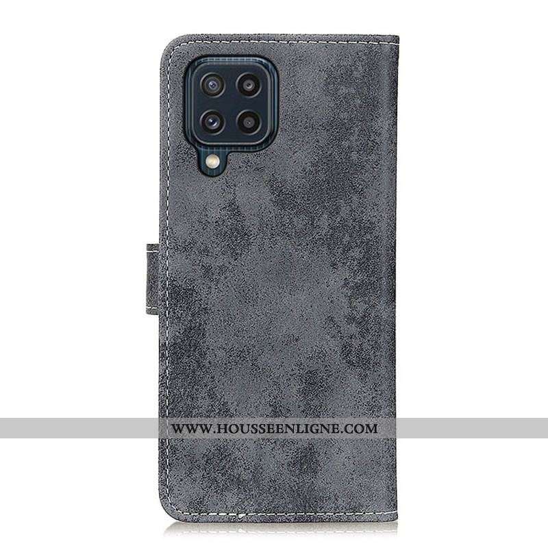 Housse Samsung Galaxy M32 Simili Cuir Vintage