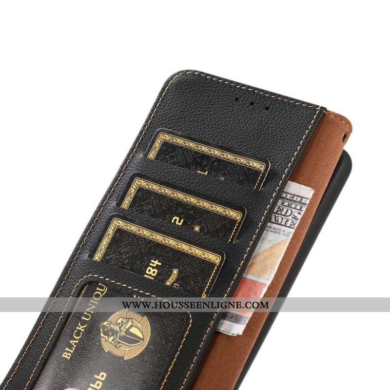 Housse Samsung Galaxy M33 5G Cuir Véritable KHAZNEH RFID