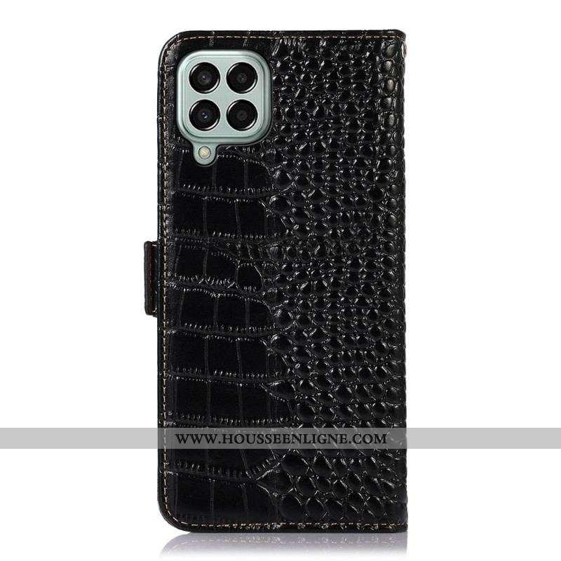 Housse Samsung Galaxy M33 5G Style Crocodile RFID