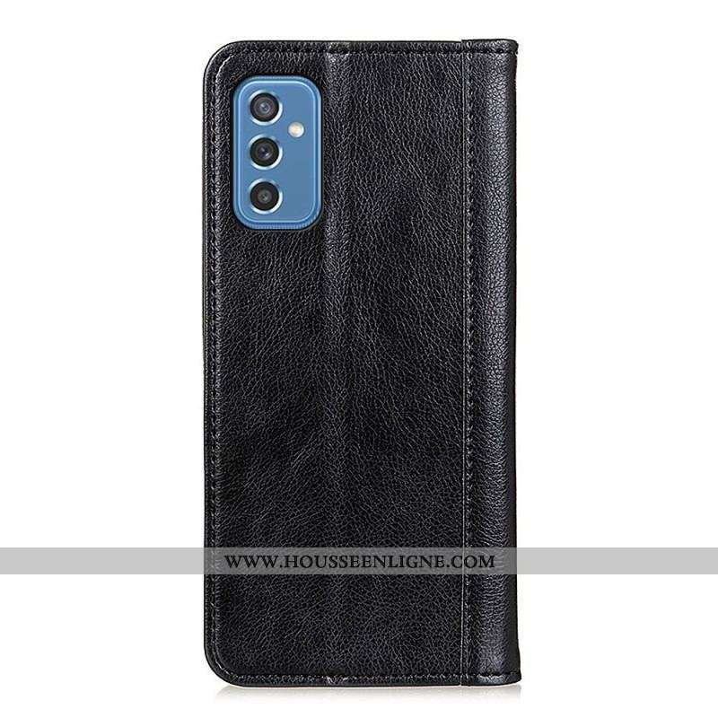 Housse Samsung Galaxy M52 5G Cuir Tressé